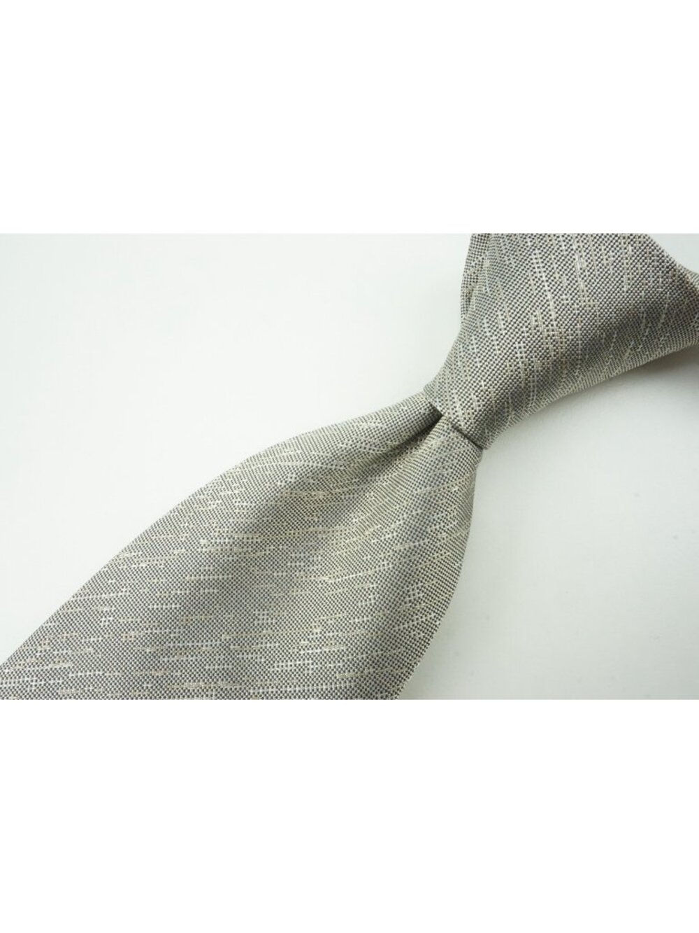 Canali Solid Striated Beige Taupe 100% Silk Tie Brand New With Tags